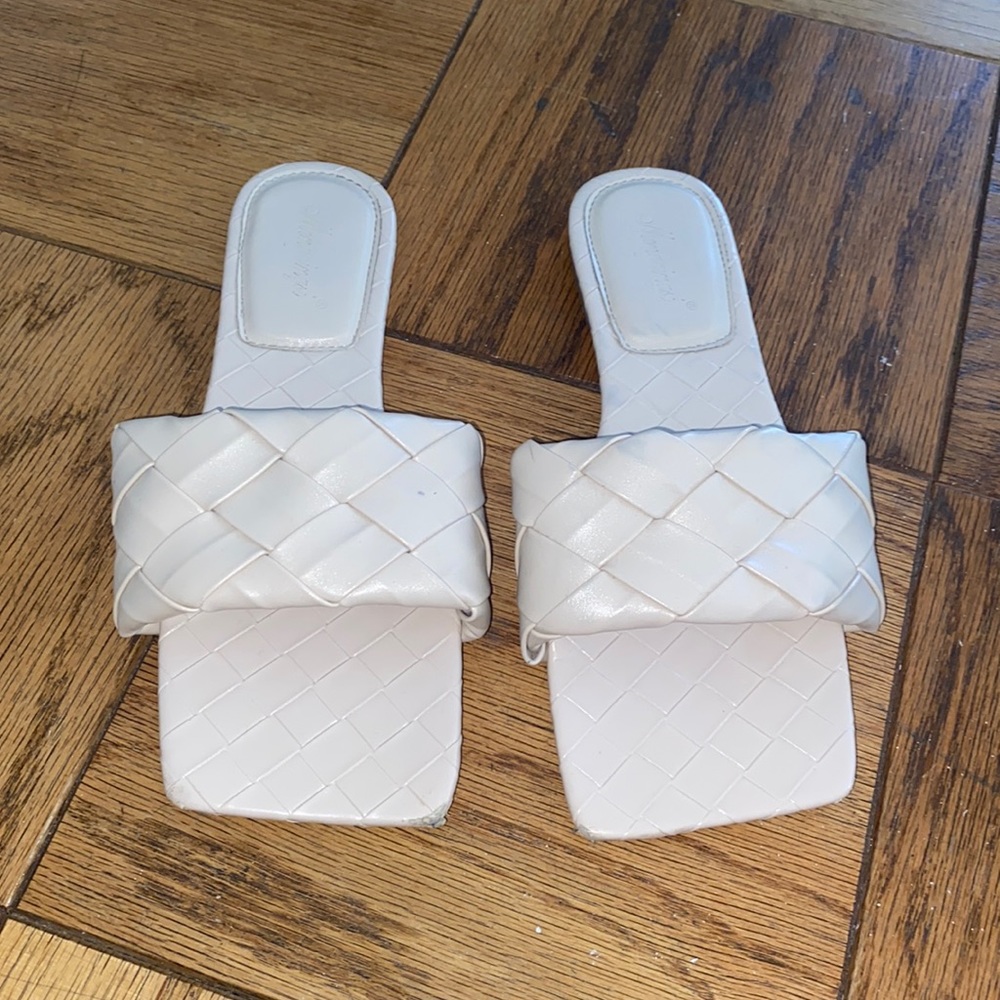 Tan woven sandals